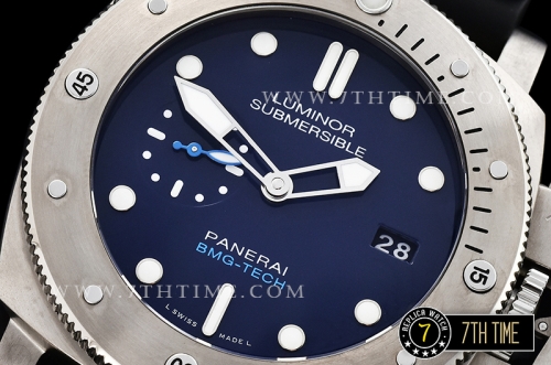 PAM692 Luminor Submersible 1950 BMG Tech TI/RU Blue Dial P9000