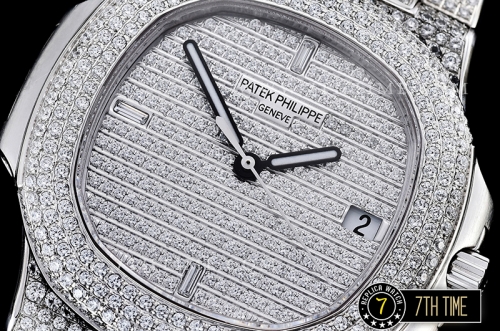 Nautilus Jumbo Ref.5711 Diamonds SS/SS Diamond Crested Dial MY9015 Mod