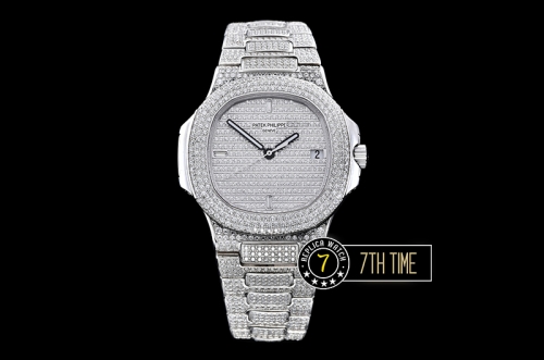 Nautilus Jumbo Ref.5711 Diamonds SS/SS Diamond Crested Dial MY9015 Mod