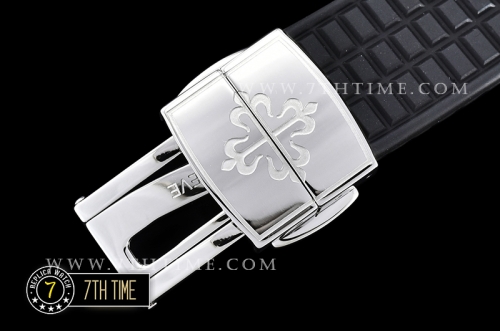 Aquanaut Ladies 5067A Diamonds Bezel SS/RU Black Checkered Dial Swiss Quartz