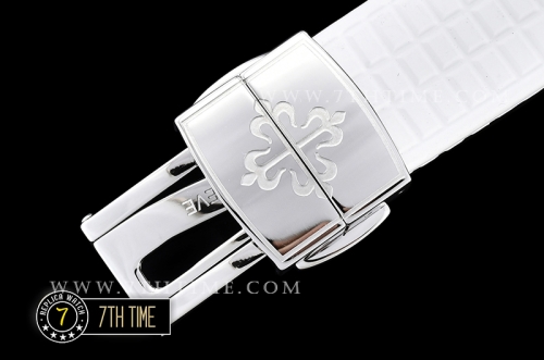Aquanaut Ladies 5067A Diamonds Bezel SS/RU White Checkered Dial Swiss Quartz