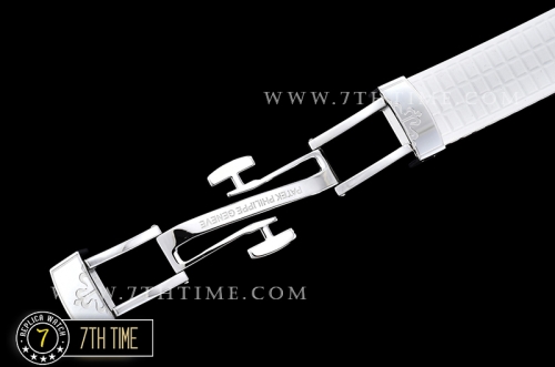 Aquanaut Ladies 5067A Diamonds Bezel SS/RU White Checkered Dial Swiss Quartz