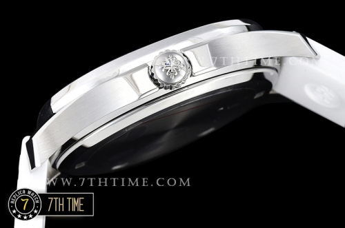 Aquanaut Ladies 5067A Diamonds Bezel SS/RU White Checkered Dial Swiss Quartz