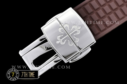 Aquanaut Ladies 5067A Diamonds Bezel SS/RU Brown Checkered Dial Swiss Quartz