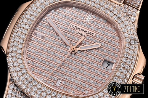Nautilus Ref.5711 40mm RG/RG Full Diamonds Miyota 9015