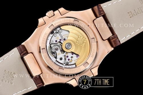 Nautilus MoonPhase 42mm RG/LE White Dial MY9015 Mod
