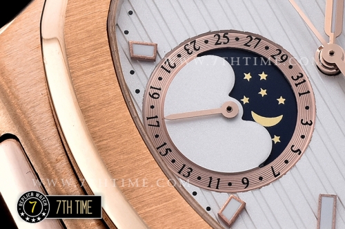 Nautilus MoonPhase 42mm RG/LE White Dial MY9015 Mod