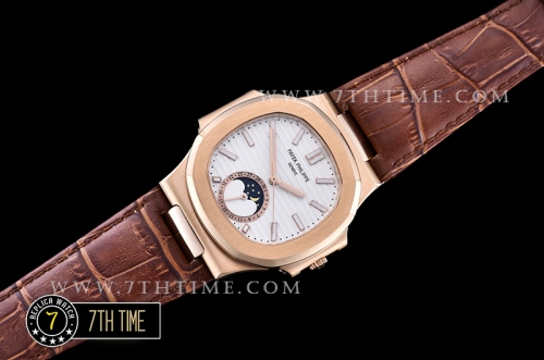 Nautilus MoonPhase 42mm RG/LE White Dial MY9015 Mod