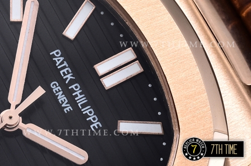 Nautilus MoonPhase 42mm RG/LE Black Dial MY9015 Mod