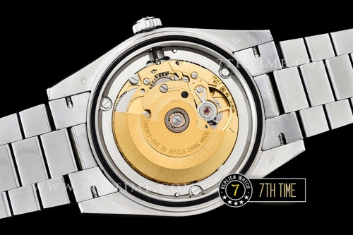 DayDate 228206 SS/SS Blue Stick Dial Smooth Bezel Swiss 2836
