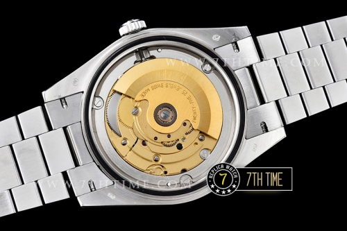 DayDate 228206 SS/SS Blue Stick Dial Smooth Bezel Swiss 2836