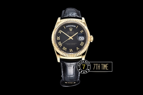DayDate 36mm YG/LE Black Roman Dial A2836