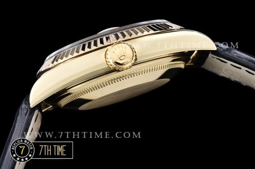 DayDate 36mm YG/LE Black Roman Dial A2836