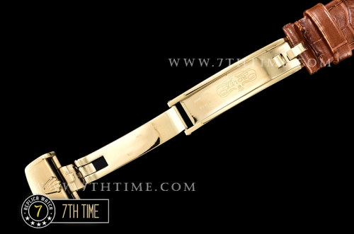 DayDate 36mm YG/LE White Dial with Diamond Markers A2836