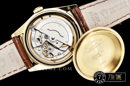 DayDate 36mm YG/LE White Dial with Diamond Markers A2836