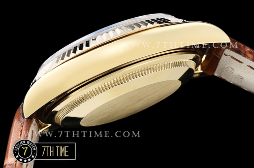 DayDate 36mm YG/LE White Dial with Diamond Markers A2836