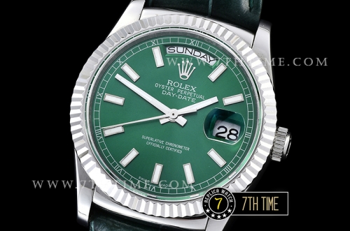 DayDate 36mm SS/LE Green Sticks Dial A2836