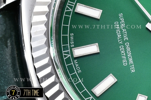 DayDate 36mm SS/LE Green Sticks Dial A2836