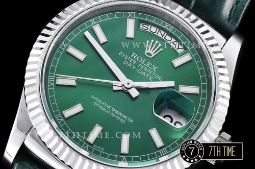 DayDate 36mm SS/LE Green Sticks Dial A2836