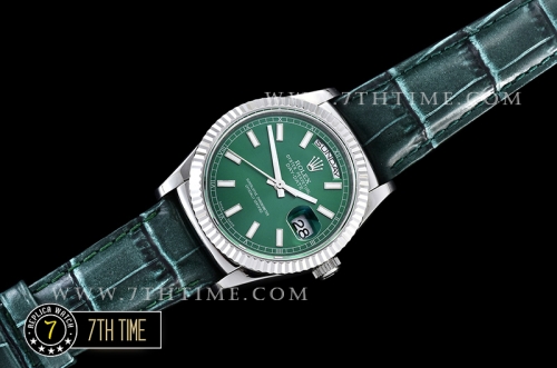 DayDate 36mm SS/LE Green Sticks Dial A2836