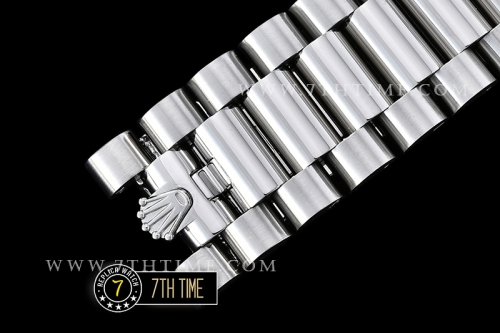 DayDate 40mm SS/SS Silver Dial Stick Markers Fluted Bezel A2836 Mod3255