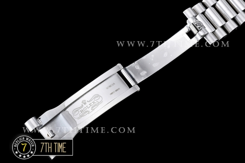 DayDate 40mm SS/SS Grey Dial Stick Markers Fluted Bezel A2836 Mod3255