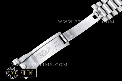 DayDate 40mm SS/SS Glacier Blue Dial Roman Markers Fluted Bezel A2836 Mod3255