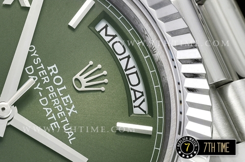 DayDate 228206 SS/SS Green Dial Roman Numerals A3255 Mod