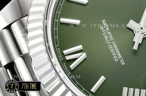 DayDate 228206 SS/SS Green Dial Roman Numerals A3255 Mod