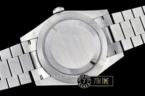DayDate 228206 SS/SS Diamonds Crested Bezel Silver White Dial with Baugette Diamond Markers Swiss 2836