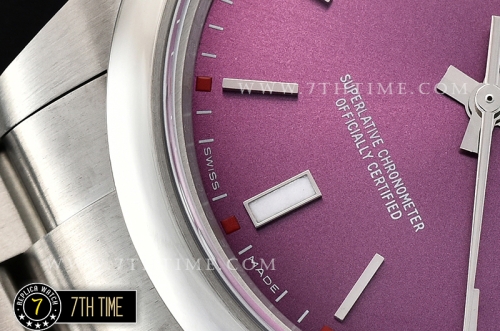 Oyster Perpetual 39mm 114300 Red Grape Dial with Stick Markers 316F Rolesor Oyster Bracelet Asia2836