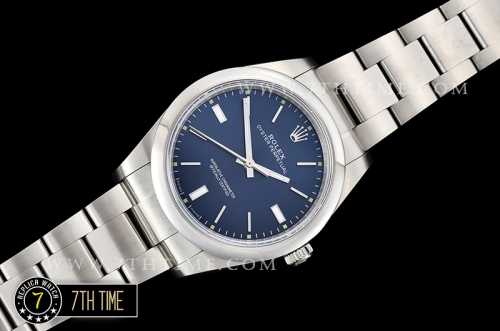 Oyster Perpetual 39mm 114300 Blue Dial with Stick Markers 316F Rolesor Oyster Bracelet Asia 2836
