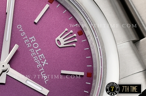 Oyster Perpetual 39mm 114300 Red Grape Dial with Stick Markers Asia 3132