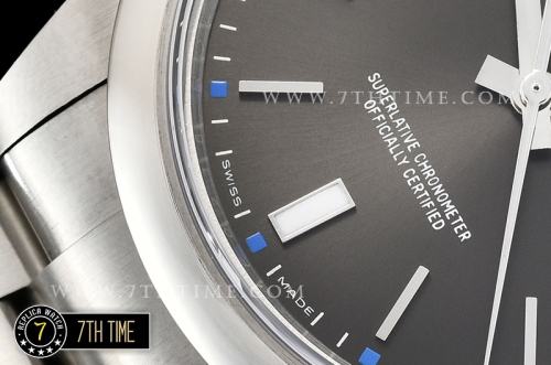 Oyster Perpetual 39mm 114300 Rhodium Grey Dial with Stick Markers Asia 3132