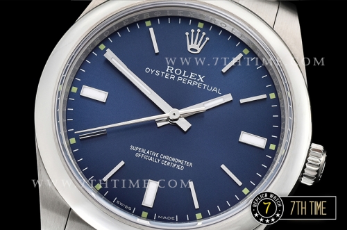 Oyster Perpetual 39mm 114300 Blue Dial with Stick Markers Asia 3132