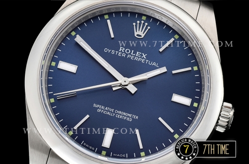 Oyster Perpetual 39mm 114300 Blue Dial with Stick Markers 904L Asia 3132