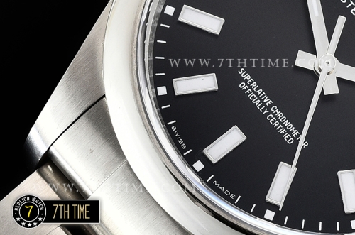 Oyster Perpetual 39mm 114300 Black Dial with Stick Markers 904L Asia 3132