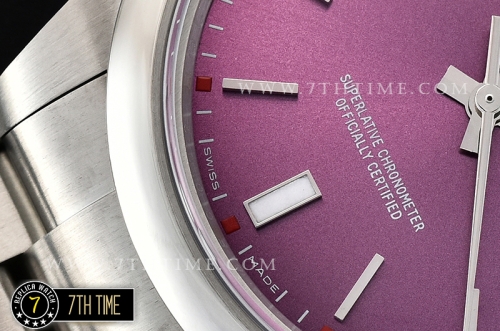 Oyster Perpetual 39mm 114300 Red Grape Dial with Stick Markers 904L Asia 3132