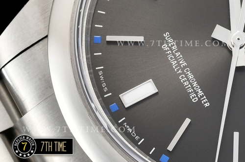 Oyster Perpetual 39mm 114300 Grey Dial with Stick Markers 904L Asia 3132
