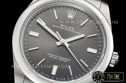 Oyster Perpetual 39mm 114300 Grey Dial with Stick Markers 904L Asia 3132