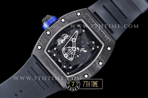 Richard Mille RM001 RM001 Tourbillon FC/VRU Custom Movement Blue Inner Bezel Black Rubber Strap