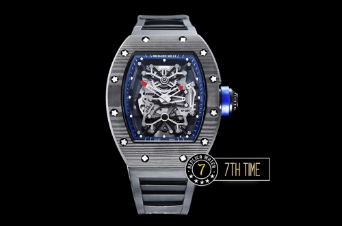 Richard Mille RM001 RM001 Tourbillon FC/VRU Custom Movement Blue Inner Bezel Black Rubber Strap