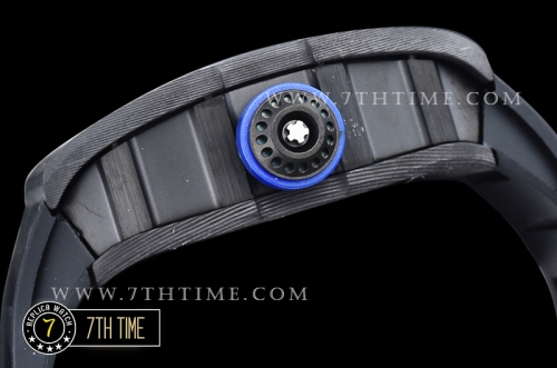 Richard Mille RM001 RM001 Tourbillon FC/VRU Custom Movement Blue Inner Bezel Black Rubber Strap
