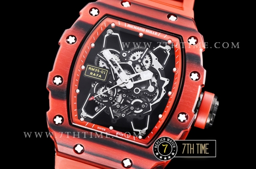 Richard Mille RM035-01 Rafael Nadal Red FC/VRU Blk/Red Miyota Mod Red Inner Bezel Rehaut
