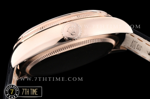 Cellini 50535 Moonphase 18K Rose Gold Thick Plated on SS Steel 316F White Dial with Numeral Markers Black Embossed Croc Print Calf Leather Strap