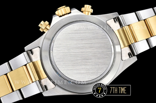 Daytona Two Tone YG/SS Gold Dial Gold Stick A7750