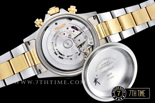 Daytona Two Tone YG/SS Gold Dial Gold Stick A7750
