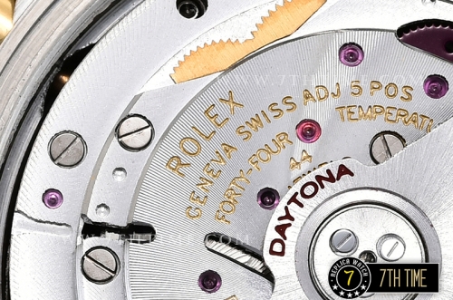 Daytona Two Tone YG/SS Gold Dial Gold Stick A7750