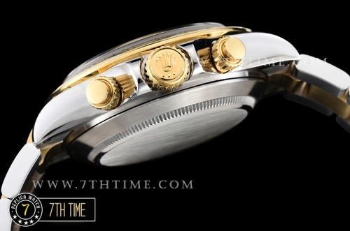 Daytona Two Tone YG/SS Gold Dial Gold Stick A7750