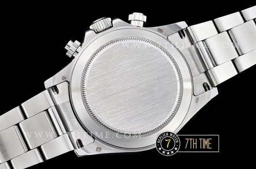 Daytona Plat Diamonds Ceramic Bezel SS/SS Ice Blue Dial A7750 Mod